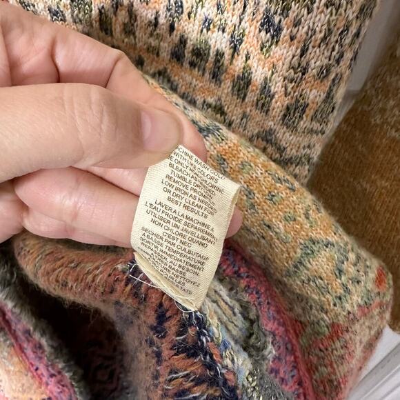 Free People‎ HTF Size S Desert Drifter Long Sleeve Thick Knit Coatigan Cardigan - Picture 8 of 9